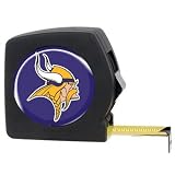 Minnesota Vikings 25' Black Tape Measure (with Primary Logo)
