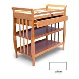 Angel Line Flat Slat Sleigh Changer w Drawer by