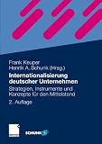 Produkt-Bild: Internationalisierung deutscher Unternehmen: Strategien, Instrumente und Konzepte f&uuml;r den Mittelstand