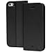 iPhone SE Stand Case, GreatShield SHIFT LX Leather Wallet Flip Case with Kickstand & Credit Card Slot for Apple iPhone SE / 5S / 5 (Black)