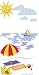 Beach Umbrella Paint by Number Wall Mural