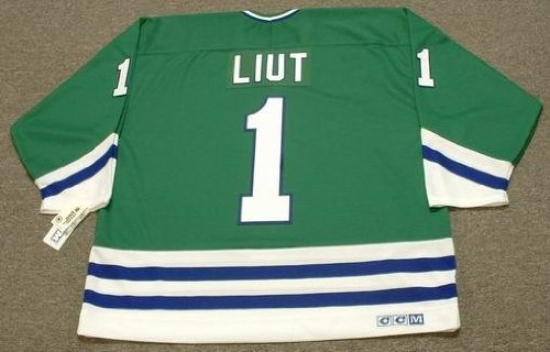 MIKE LIUT Hartford Whalers 1989 CCM Throwback Away NHL Hockey Jersey, MEDIUM