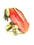 Red Tree Frog Ring Size 6 Rainforest Poison Dart Jungle Toad Vintage Cocktail Fashion Jewelry