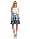 Jones New York Womens Persian Wallpaper Border Dress