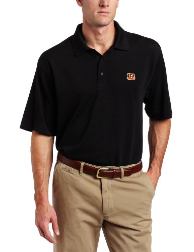 NFL Cincinnati Bengals Men's DryTec Championship Polo, Black, X-Large