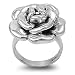 Sterling Silver Ring - Rose - 23mm x 3mm (Sizes 6-9)