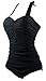 Cocoship 50s Retro Ruched Mansfield Vintage One Piece Pin Up Swimwear Swimsuits(FBA)