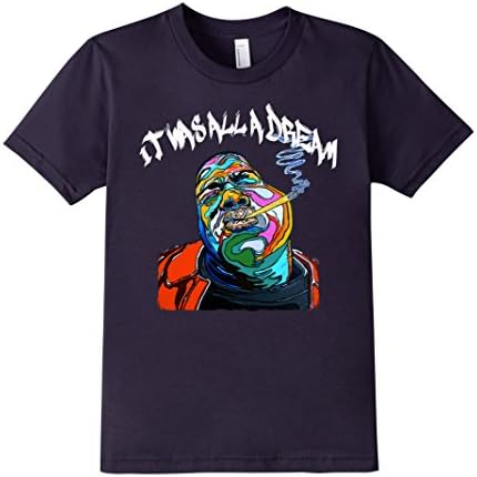 Kids It Was All A Dream Tshirt Paying Tribute to Rapper 10 Navy