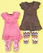 Apparel : Ferocious Chik Little Girl Babydoll Top and Printed Leggings Set