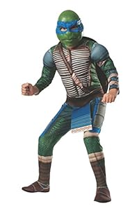 Rubies Teenage Mutant Ninja Turtles Deluxe Muscle-Chest Leonardo Costume, Child Small