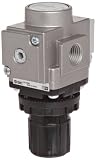 SMC AR60-N10E-Z Regulator, Relieving Type, 7.25 - 123 psi Set Pressure Range, 353 scfm, Square Embedded Gauge, 1
