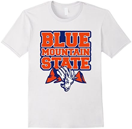 Men's Blue Mountain State T-Shirts - Goat House Logo Shirt Medium White