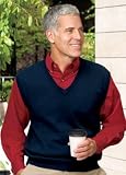 Big Mens Signature Fine-Gauge V-Neck Sweater Vest by Port Authority (Big & Tall and Regular Sizes)