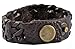 Adjustable Zen Snap PU Leather Bracelet Wristband (Brown)