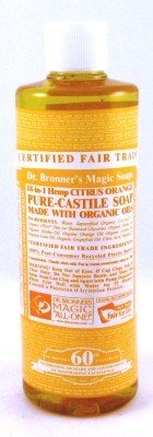 Dr. Bronners Citrus Orange 16 oz. Castile Soap (3-Pack) with Free Nail File