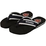 NFL Chicago Bears Contoured Flip Flops - Black (10/11)