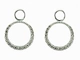 Ladies 0.25ct Diamond Circle Earring Charms