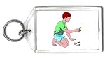 Keychain with human, body, budgie, individuals, individual, boy, persons, humans, holding, people, pet, bird, person