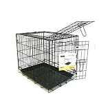 Brand New Foldable 2 Doors Dog Kennel Crate Cage 42x25x29 - DSA42