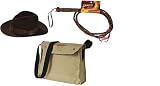 Indiana Jones Deluxe Child Hat, Whip & Satchel Set For Costume