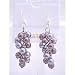 Erc444 Grape Style Earrings Swarovski Grey and Purple Pearls Earrings