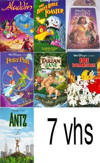 disney pack 7 vhs: Peter Pan, Tarzan & Jane, Antz, 101... by Ant Videos