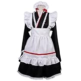 【animania】 下町スイーツカフェのメイド小町★和風メイド服 (Mサイズ・ブラック)