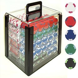 Nexgen 1000 Piece Edge Spot 12 Gram Las Vegas Poker Chip Set with Acrylic Case