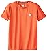 adidas Big Boys' Climalite Short Sleeve Tee, Solar Red, Large/14-16