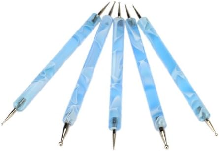 BoxGoGoGo 5pcs 2 Way Nail Art Dotting Marbleizing Painting Pen