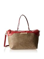 Borbonese Bolso asa de mano (Marrón / Rojo)