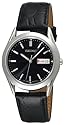 Seiko Men's Black Leather Strap Watch #SGFA03