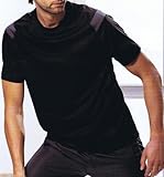 Men's Coolmax Running Exercise European Performance T-Shirt (X-Large, Black-Gray) : image