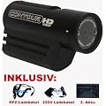 Contour HD 1080 p Full HD Helmkamera Kamera, Camcorder ContourHD 1080p Set: inkl. 2. Akku + KFZ Ladekabel + 220 Netzteil (TSGPS)