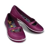 crocs Women's Crocband Winter Mary Jane Flat,Plum,4 M US