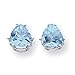 Gemstone 14k White Gold 8mm Trillion Blue Topaz title=