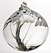 Kitras Art Glass - PEACE TREE OF ENCHANTMENT WITCH BALL - Old English - Hand Blown Glass Hanging Ornament-OR-TREE-06-PE