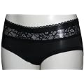 Ex Store Black No VPL Low Rise Floral Mesh Shorts 8699