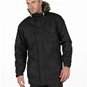 Trespass Mens Dense Long Jacket Black