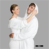 Black 4lb. Hooded Terry Bathrobe, Soft Douible Loop Terry, Full Length 52 Inches, Unisex Design