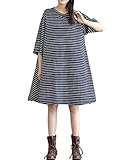 (シュガーポート） SUGAR PORT マタニティ ボーダー ワンピース SL079 (ネイビーXXLサイズ)