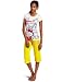 Hello Kitty Womens Side By Side Pajama Pant Set, Yellow, Small