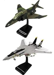 SMITHSONIAN InAir E-Z Build 2pc Set - F-14 Jolly Roger and F4 Phantom