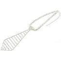 Rhinestone Tie Necklace