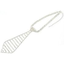 Rhinestone Tie Necklace