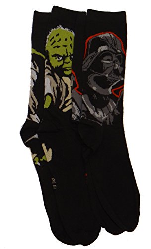 Star Wars Darth Vader Yoda Casual Crew Sock Set Pack of 2