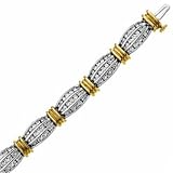 Two Tone Wavy Diamond Bracelet