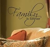 Family Is Forever vinyl lettering wall art saying home decor