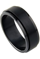 316L Black Stainless Steel Spinner Ring