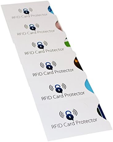 RFID Blocking Sleeves 6pk Credit Card RFID Holders to Prevent Identity & Credit Theft Fits Men and Women Wallets